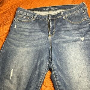 Old Navy rockstar midrise size 12 distressed jeans